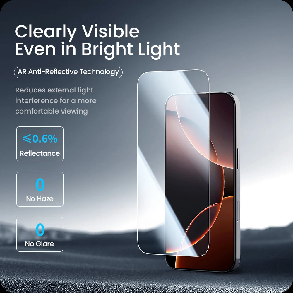 Nillkin For  iPhone 17 Pro Max 17 Air 16 Pro Max 16 Plus H+Pro AR 9H Scratch Resistant 3D Arc Edge Screen Protector