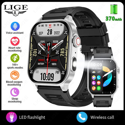 LIGE Smart Watch Women Bluetooth Connect Phone 24 Hour Health Monitoring Sports Bracelet Digital