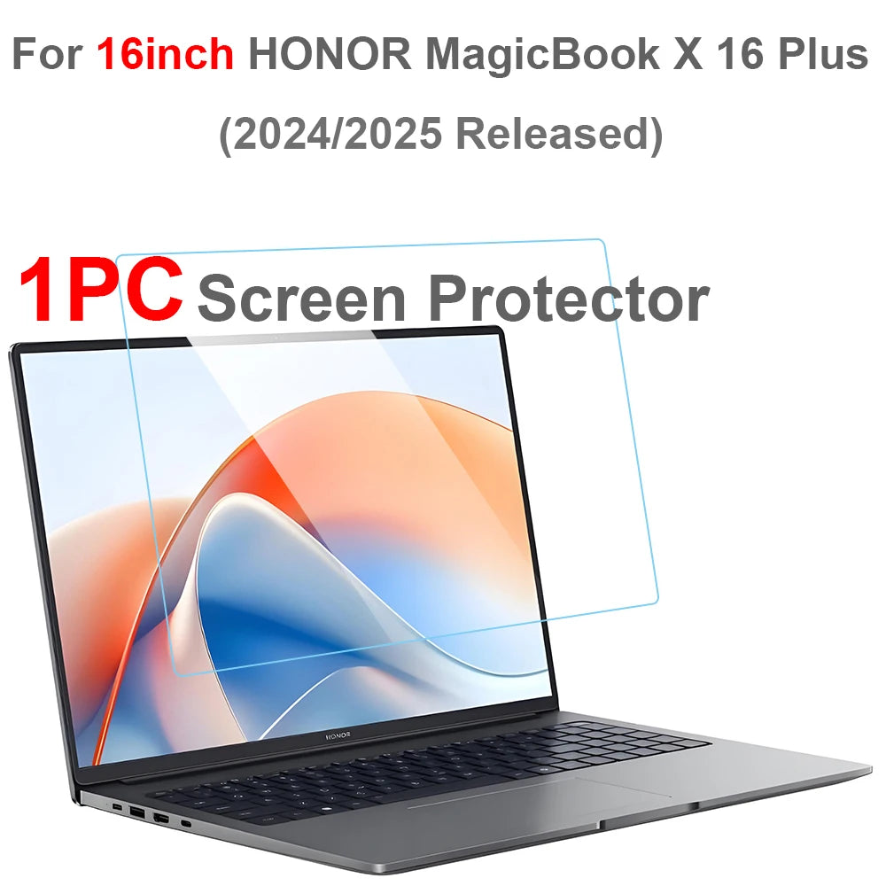 For 16Inch HONOR MagicBook X16 Plus 2024 2025 Screen Protector Scratch-proof Clear 0.3MM HD 9H NoteBook