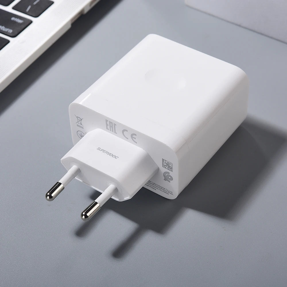 100W SuperVOOC USB Fast Charger USB Type-C for Oneplus 13, 12, 11, 10 Pro, 13r, 12r Nord CE 2, 3, 4 Lite, Ace 5 Pro