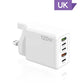 PD 5 Port USB Charger Fast Charging QC3.0 USB C Type C Mobile Phone  For iPhone Huawei Samsung Xiaomi ipad Quick