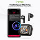 [Ultra HD Screen] HTC NE40 Earphones Bluetooth V6 TWS Sports Wireless AI Translator In-Ear Noise Reduction Mic