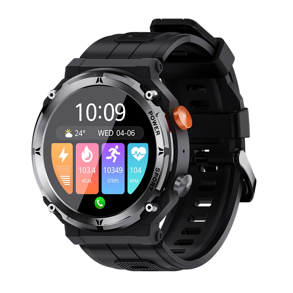 Outdoor Military Smartwatch Bluetooth Call Fitness Sports 3ATM Waterproof for Men Women Xiaomi Android 2025
