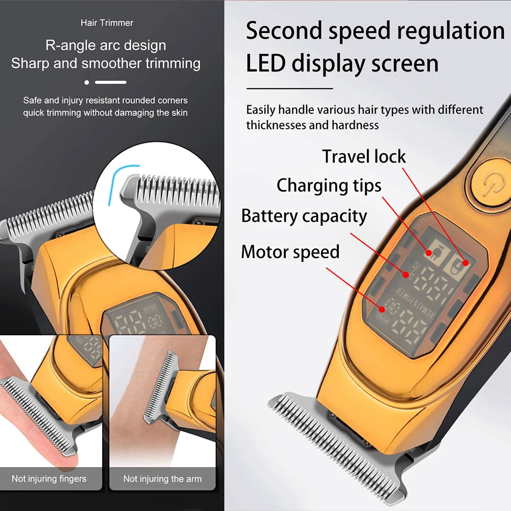 HIENA Professional Hair Clipper – Carving & Gradient Trimmer, Cordless