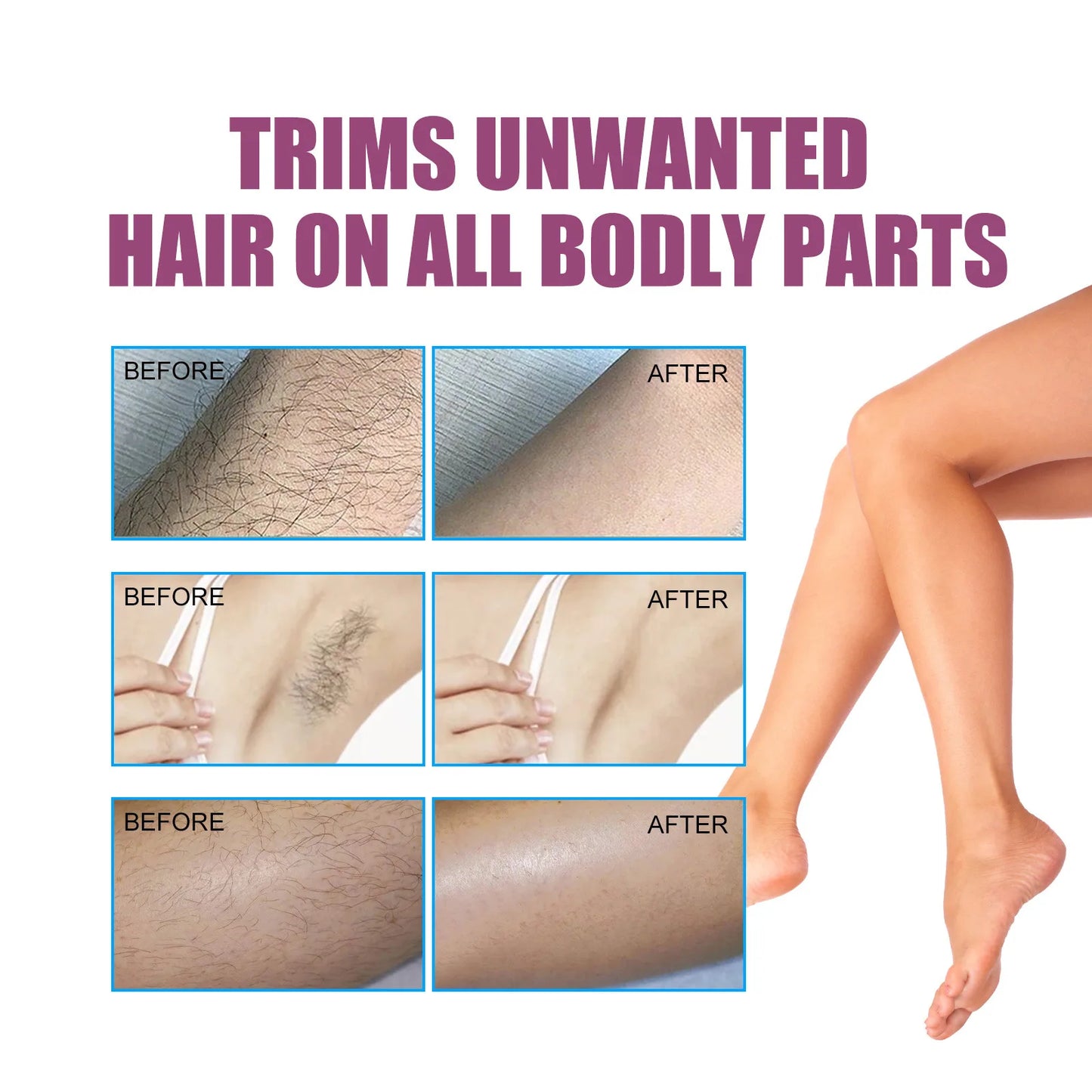 Portable Lipstick Electric Hair Remover for Women – Painless Facial Shaver