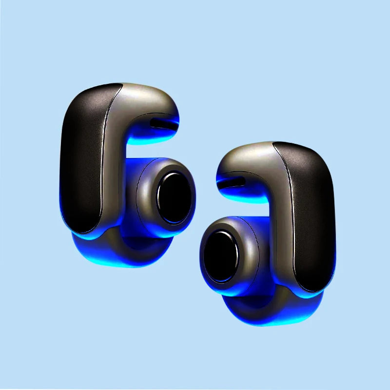 Wireless Bluetooth Sports Earphones Waterproof Sweatproof Noise Reduction Open Ear Clip Earbuds with Charging Case 5.3 Bluetooth