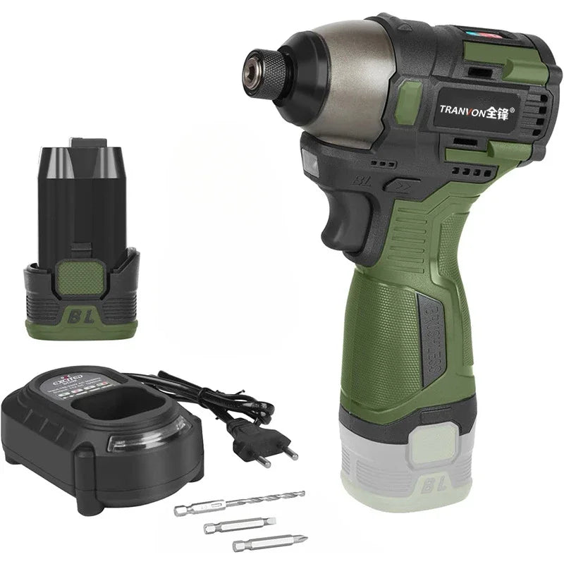Cordless Brushless Electric Impact Drill 140N.m with Metal Ratchet Chuck