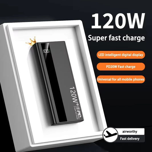 VIVO 120W 200000mAh Power Bank High Capacity Digital Display Fast Charging  Portable  For iPhone Xiaomi 2025