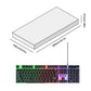 RGB Gaming Keyboard 98 Keys Mechanical Keyboard 1.5m Cable USB Wired Keyboard Seven Color Lights for Computer Laptop PC Gamer
