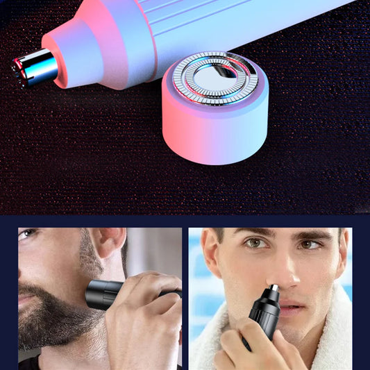 Men’s 2-in-1 Electric Shaver – 6D Floating Razor & Nose Hair Trimmer