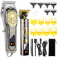 Professional T-Blade Hair Clipper Set – Cordless, LED Display, Barber Kit for Men