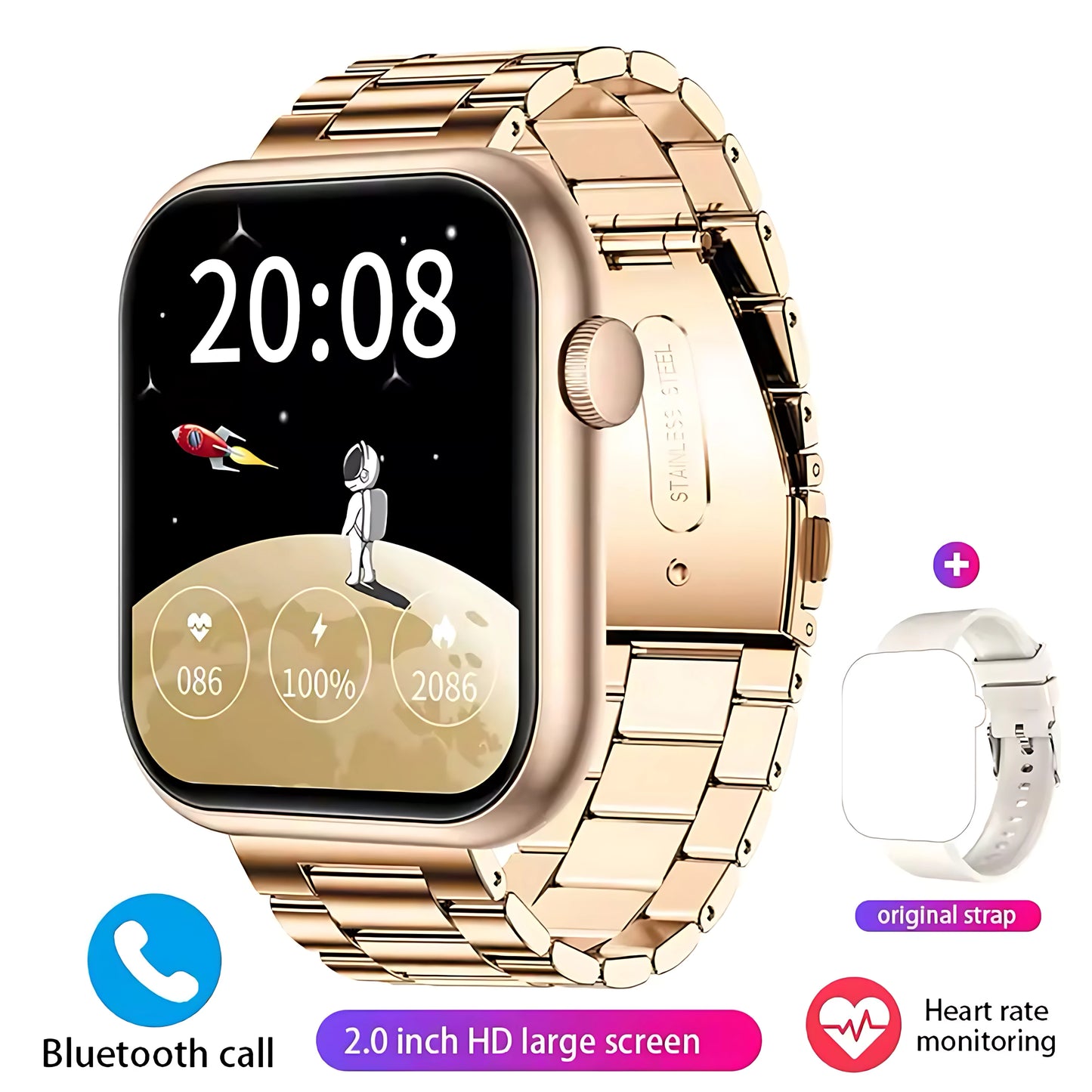 2025 New Watch  Smart 10 NFC Bluetooth Call Women Men Heart Rate Voice Assistant 100+Sports Ladies For Xioami