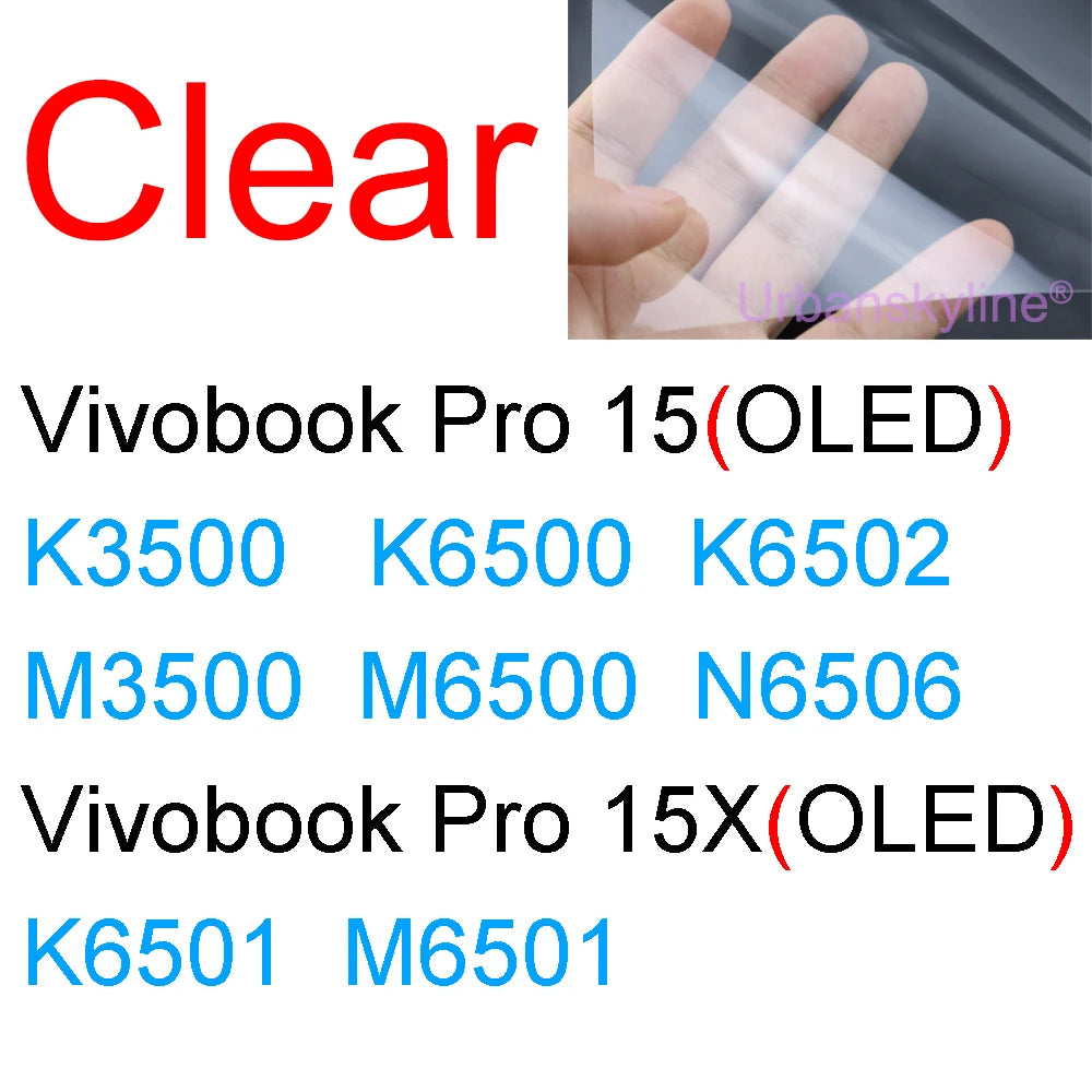 Screen Protector for ASUS Vivobook 14 Pro 14X OLED 15 15X 16 16X 17 17X 13 12 S Flip GO HD Clear Guard Matte Frosted Skin Film