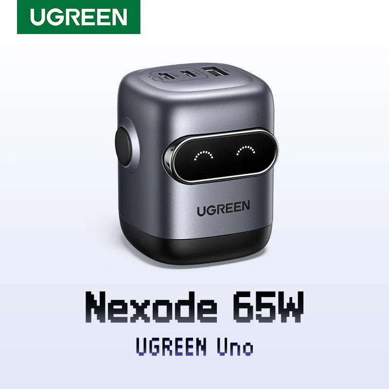 UGREEN 65W 30W GaN Charger Robot Design QC4.0 3.0 PPS for iPhone 17 16 15 Pro Macbook Laptops Tablet PD3.0 Fast Charg