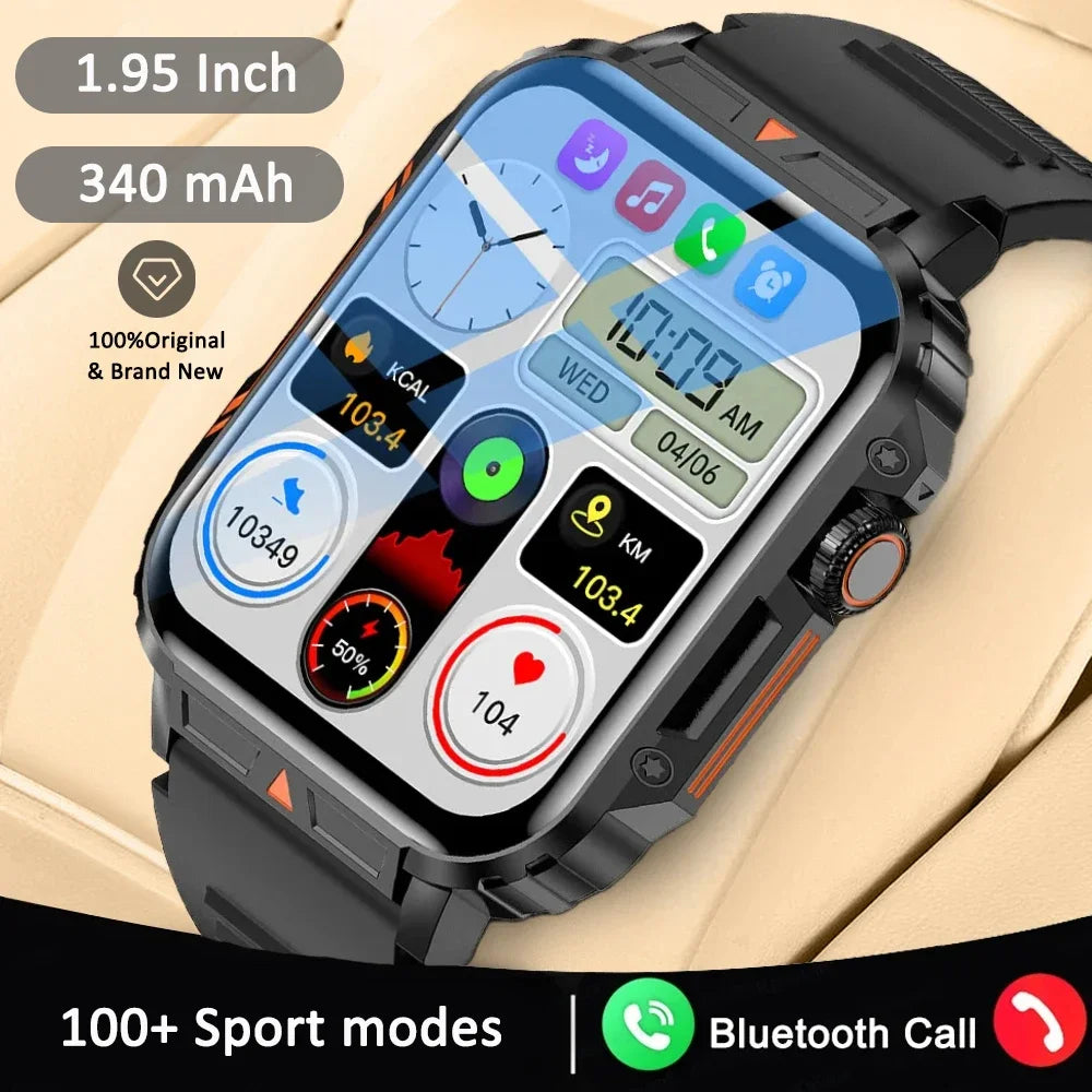 Military Men Smart Watch Health Monitor Bluetooth Call Fitness IP68 Waterproof Sports for Women Xiaomi 2025